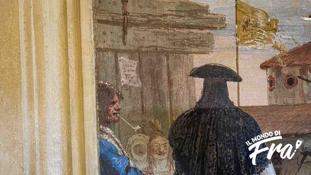 Firma Giandomenico Tiepolo - Affreschi foresteria Villa Valmarana ai Nani - Vicenza